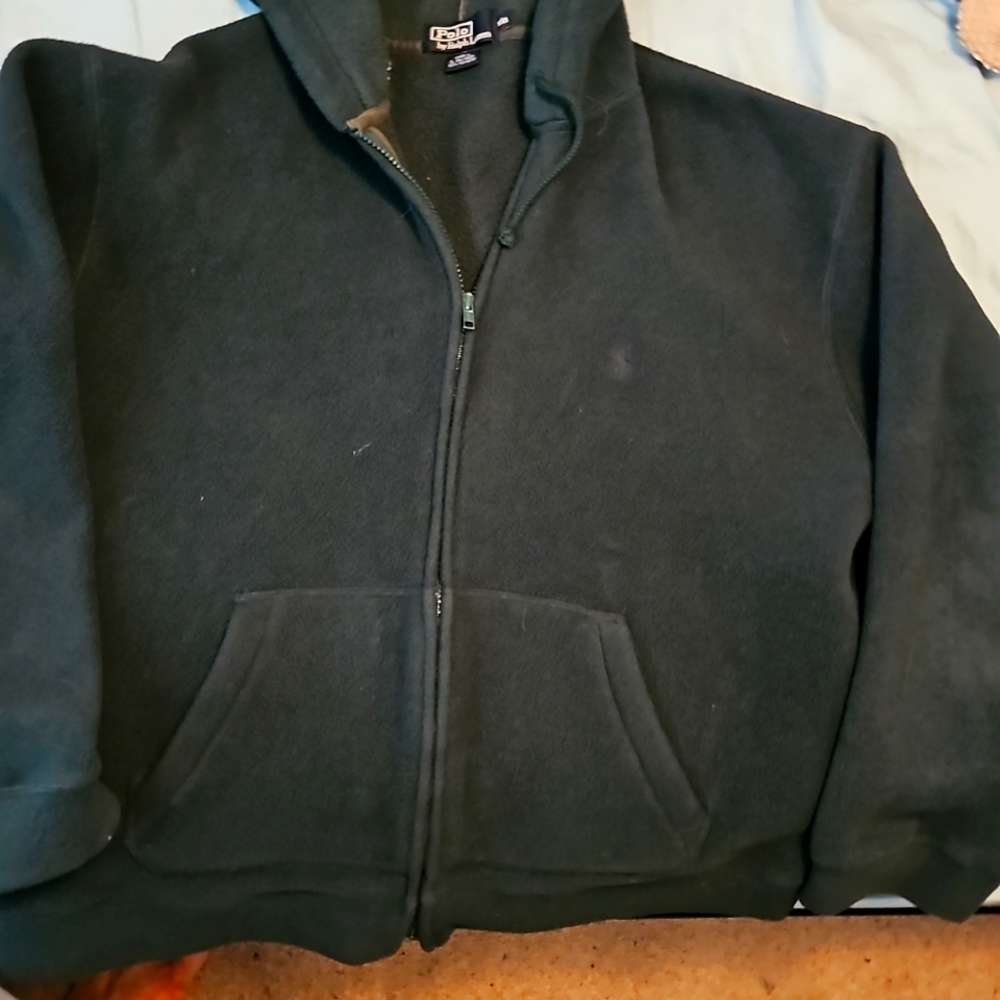 Polo fleece zip hoodie